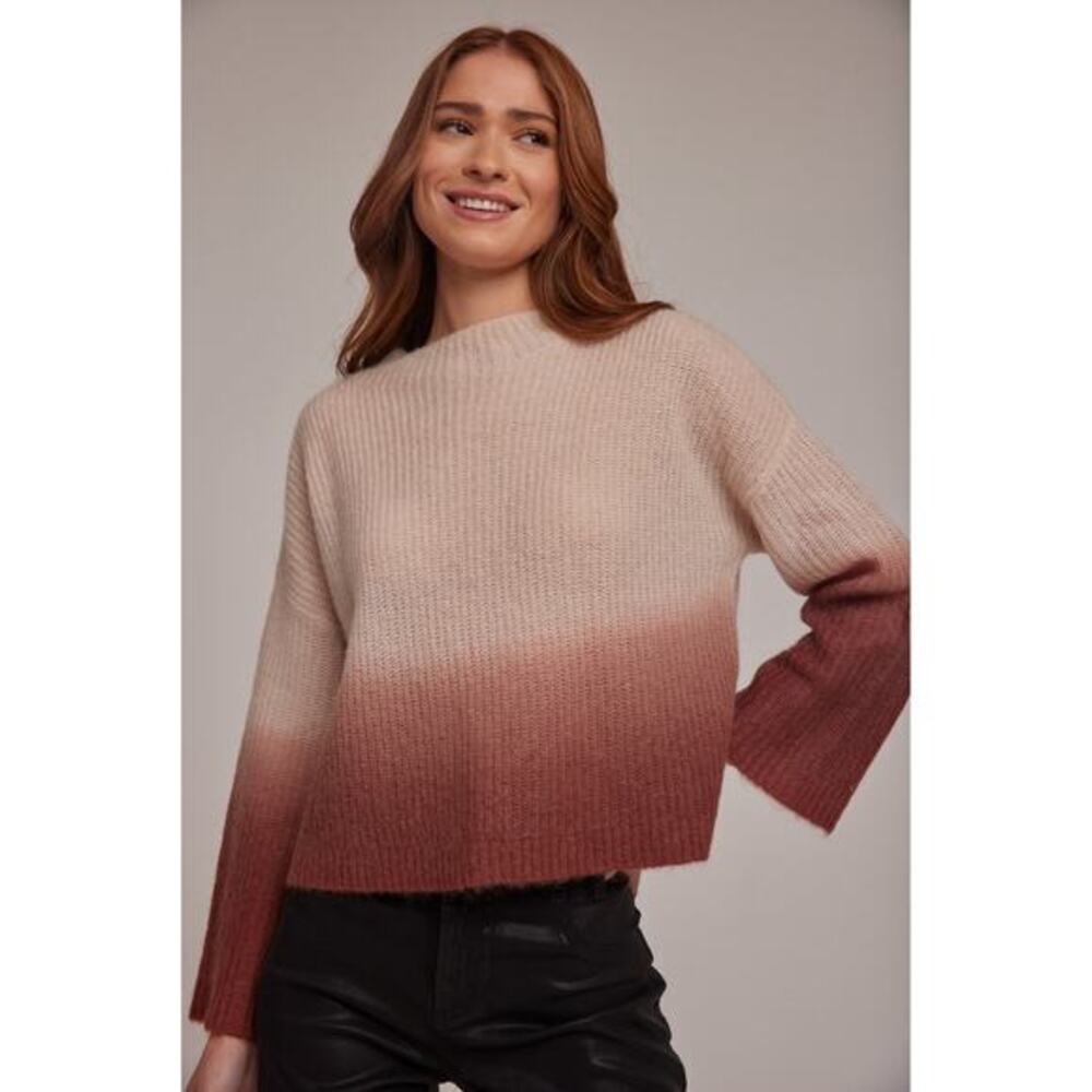 Bella Dahl Womens Mock Neck Mohair Wool Blend Knit Sweater‎ Autumn Ombre Size S - Picture 2 of 9